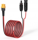 ELFCULB 10AWG 10FT XT60 Solar Cable 2 10 25 35 50 75 100FT XT60 Extension Cable Solar Panel Connector to XT60 Connector for Portable Power Station (10FT)