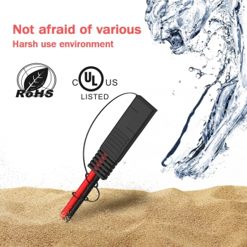 ELFCULB SAE to 8mm Adapter Cable 14 AWG DC 8mm Male to SAE Connector Cable with DC 55mm*25mm Adapter and Polarity Reverse Adapter for Solar Panel Portable Power Station(6FT)