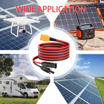 ELFCULB XT90 Solar Cable, 10AWG 10FT XT90 Female to Solar Panel Connector Cable for Solar Panel Portable Power Station