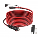 ELFCULB 14AWG SAE to Car Cigarette Lighter 12V Cigarette Lighter Male Plug to SAE Connector Extension Cable with SAE Polarity Reverse Adapter(20FT)