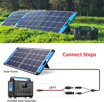 ELFCULB 10AWG 25FT Solar to XT60i Cable 2 10 25 35 50 75 100FT Solar Connector to XT60i Adapter Cable for Portable Power Station (25FT)