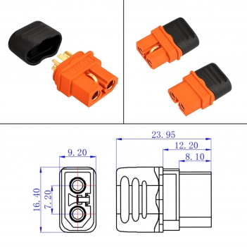 ELFCULB 10AWG 50FT Solar to XT60i Cable  Solar Connector to XT60i Adapter Cable for Portable Power Station