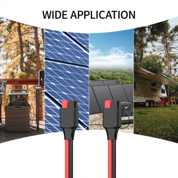 ELFCULB 12AWG 10FT Anderson Extension Cable Solar Extension Cable Anderson Connector for Portable Power Station Solar Generator Solar Panel (10FT)