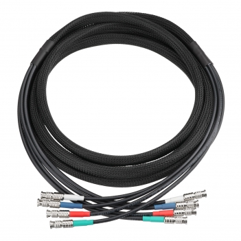 4-Channel 10FT HD-BNC Male to HD-BNC Male Belden 1855A 6G SDI Cable Micro-BNC Cable with Braided Sleeve Color Coded Compatible with CoaXPress CXP-6 for Industrial Machine Vision