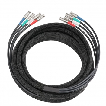4-Channel 20FT HD-BNC Male to HD-BNC Male Belden 1855A 6G SDI Cable Micro-BNC Cable with Braided Sleeve Color Coded Compatible with CoaXPress CXP-6 for Industrial Machine Vision