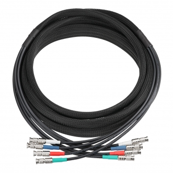 4-Channel 20FT HD-BNC Male to HD-BNC Male Belden 1855A 6G SDI Cable Micro-BNC Cable with Braided Sleeve Color Coded Compatible with CoaXPress CXP-6 for Industrial Machine Vision
