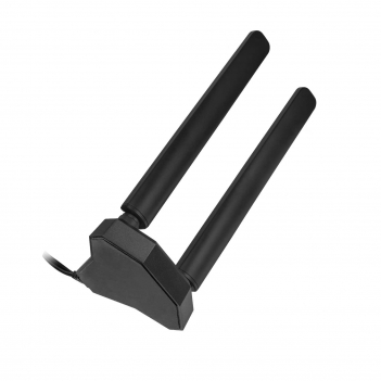 WiFi 7 Magnetic Dual Antenna 2.4/5.8/7.125GHz MSI EZ Plug;For MSI WiFi 7 Motherboards with EZ-Plug Port, Not RP-SMA/SMA, Tri-Band Desktop Aerial with RG174 Cable, ABS Base