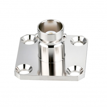 BNC Jack Female Connector Straight 4 Hole Flange Solder