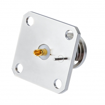 BNC Plug Male Connector Straight 4 Hole Flange Solder
