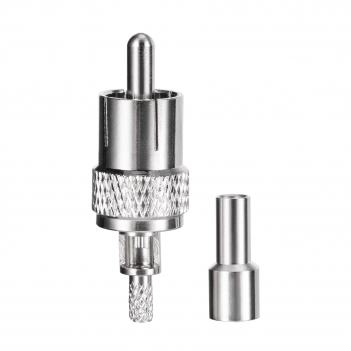 RCA Plug Male Connector  Straight Crimp for RG316