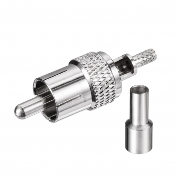 RCA Plug Male Connector  Straight Crimp for RG316